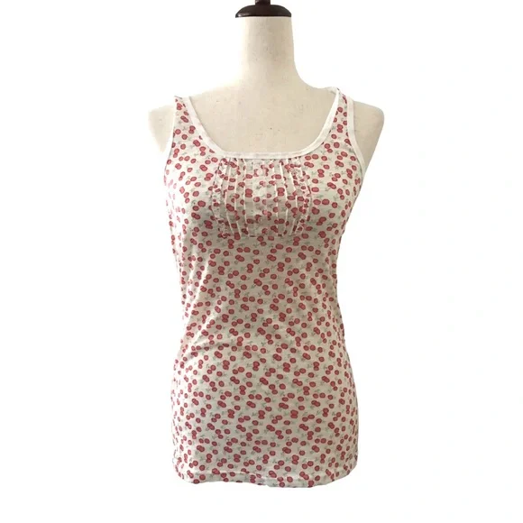 Cherry Print Tank Top Size Small Maurices Tank Top Red Cherries White Background - Picture 8 of 11